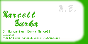 marcell burka business card